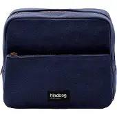 HINDBAG Alix XL - toilettas - Marine Blauw – 100% mooi biologisch katoen