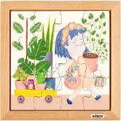 Educo Dubbelzijdige puzzel - kamerplanten - - Educatief speelgoed
