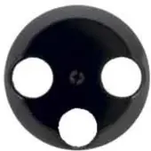 Hager BER S1930 coaxkabelbescherming, 106421, 3-gaats, zwart
