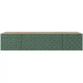 MargaretHadas24 Margaret Hadas24 TV-kast Cali, TV-meubel, laag TV-meubel, 200 cm, hangend, modern design, woonkamer, wandmontage, TV-meubel, groen
