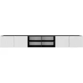 MargaretHadas24 Margaret Hadas: TV-kast Cali IV, TV-meubel, laag TV-meubel, 300 cm, hangend, modern design, voor de woonkamer, wandmontage, TV-meubel in zwart of wit