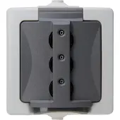 Kopp Inbouw Stopcontact Denver + Cijferslot Spatwaterdicht Grijs
