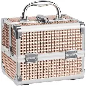 OEM Make-upbox met spiegel, roze, 19x15x16 cm