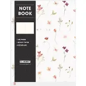 De Hobbit A5+ Notitieboek Washed Kraft Aquarel Bloemetjes