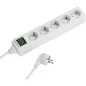 Vivanco 5-voudig Multistopcontact Met Schakelaar Kindveilig Wit Stopcontact