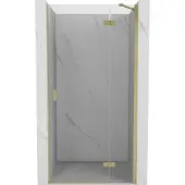 Mexen Mist-H draaideur douchedeur rechts 80 , transparant, geborsteld goud - 8A5-080-000-55-00-P