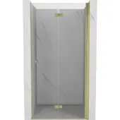 Mexen Mist-F opvouwbare douchedeur rechts 70 , transparant, goud geborsteld - 8A6-070-000-55-00-P