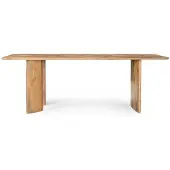 Benoa Eettafel Jade rechthoekig 220x100 cm – Mangohout Naturel – Japandi eetkamertafel