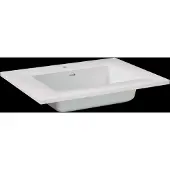 Storke Bilia enkele wastafel glanzend composiet marmer 60 x 46 cm
