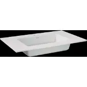 Storke Bilia enkele wastafel glanzend composiet marmer 85 x 52 cm