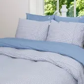 Town & Country Kussensloop Gingham Oldblue-60 x 70 cm (standaard)