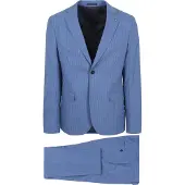 Suitable Strato Ossi Kostuum Wol Blauw