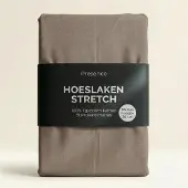 Presence Hoeslaken - Egyptisch Katoen Jersey Stretch - Taupe 100/120 x