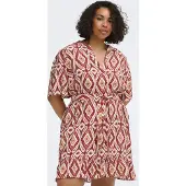 ONLY Carmakoma Carantonia Korte Jurk Dames Rood 50