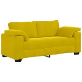 vidaXL Loveseat Sofa Geel 180x77x82 cm Fluweel