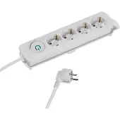 Vivanco 4-voudig Stopcontact Comfort Line Met Sluiter Wit 14 M Stopcontact