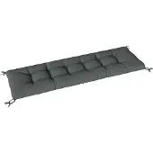 Outsunny Outdoor Sofa Cushion-Polyester, PP-katoen-65L x 198B x 13H cm-Donkergrijs