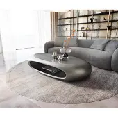 DELIFE Salontafel Sinor 140x65 cm zilver metallic