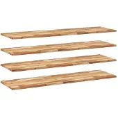 vidaXL Wandschappen 4 st zwevend olieafwerking 160x40x2 cm acaciahout
