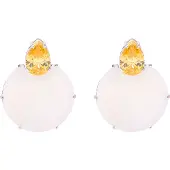 Luxenter Oorbellen 'Mubi' oranje / wit