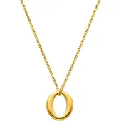 Luxenter Ausa collier in 18k geelgouden afwerking