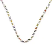 Luxenter Veelkleurige Kristallen Ketting in 18K Geel Goud - Amio