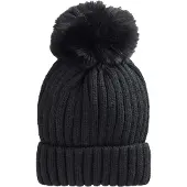 Next Geribbelde beanie met pompon