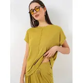 Big Dart Ontspannen Pasvorm Crew Neck Blouse