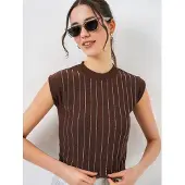 Big Dart Kraagloze Slim Fit Versierde Blouse
