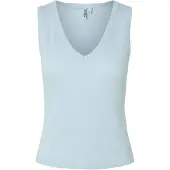 Pieces Pcbella V-hals Tanktop Dames Blauw M