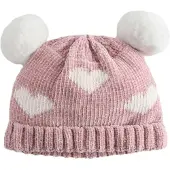 Next Baby-beanie met twee pompons
