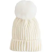 Next Geribbelde beanie met pompon