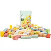 Woet Houten Bouwblokken Set - 100-delige Blokkendoos - Educatief Speelgoed - Stimuleert Creativiteit - Vanaf 18 Maanden