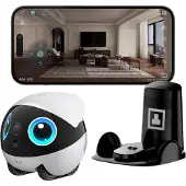 Enabot EBO Air 2 Plus gezelschapsrobot (maanlichtwit), hoogwaardige huisdiermetgezel, bewaking op afstand, binnenbeveiliging