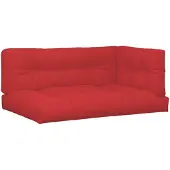 vidaXL Palletkussens 5 st stof rood