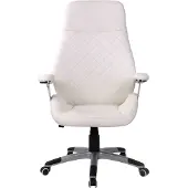 CLP Layton Bureaustoel wit Imitatieleer