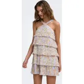 ONLY Zomerjurk 'ONLBelna' crème / kiwi / sering / abrikoos