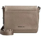 Mandarina Duck Leren schoudertas Mellow Leather Crossover Bag Warm Taupe