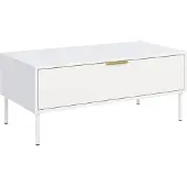 Selsey Vena - Salontafel met lade, wit, 100x50 cm