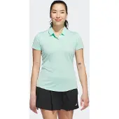Adidas Functioneel shirt 'Women's Solid Performance Short Sleeve Polo' mintgroen / wit