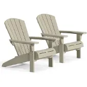 Keter Troy Adirondack Tuinstoel - 2 stuks - 81x93x96,5cm - Salie Groen
