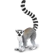 Safari Ltd. Ringstaartmaki-beeldje - Levensecht 10 cm handgeschilderd wildlife-jungle-figuur - Educatief speelgoed voor jongens, meisjes en kinde