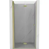Mexen Mist-F opvouwbare douchedeur links 80 , transparant, goud geborsteld - 8A6-080-000-55-00-L