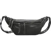 Fredsbruder Leren Schoudertas Gordeltas Me and My Bag Beltbag Black Zwart