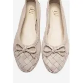 Forever & Always Nopos Leren Cap Toe Ballerina