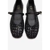 Forever & Always Yevora Leren Gevlochten Riem Ballerina