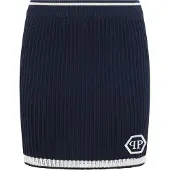 Philipp Plein Knitted Mini Skirt Hexagon