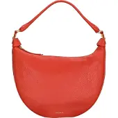 Coccinelle Leren Schoudertas Sunnie Handbag Grained Leather Tangerine Oranje