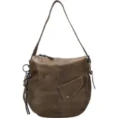 Fredsbruder Leren schoudertas My Forever Friend Shoulder Bag Muddy Khaki kaki