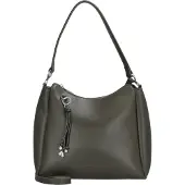 Seidenfelt Manufaktur schoudertas Sandve Midi Hobo Bag Khaki kaki